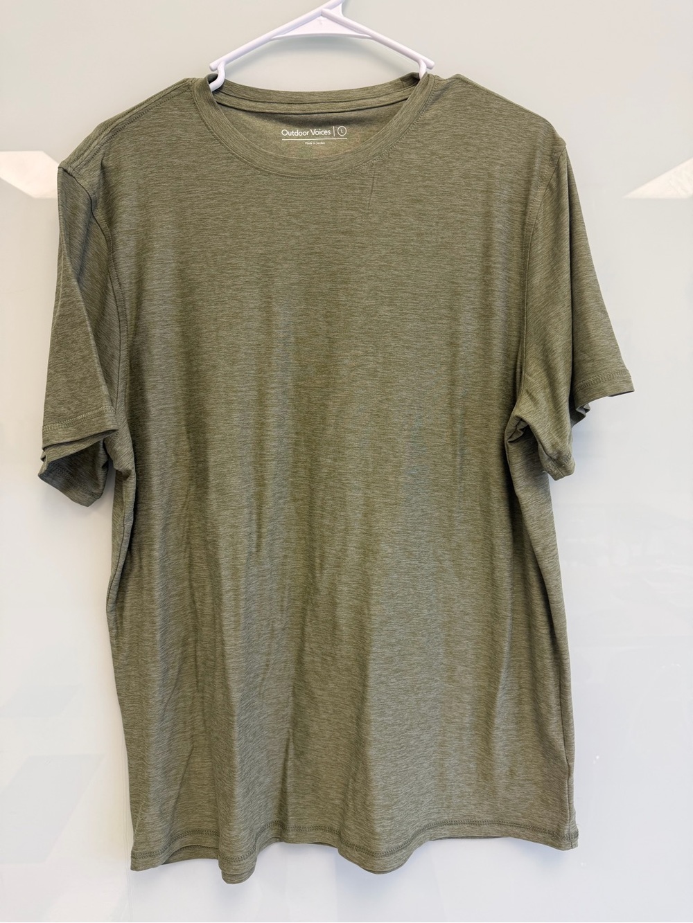 Outdoor Voices Men’s Cloudknit Olive Green Performance Tee